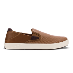 Olukai Tan/Dark Wood Lae'ahi Kapa Men's Corduroy Slip-On Sneakers/Casual Shoes 10446-3463