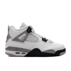 Air Jordan 4 Retro OG 'White Cement' (GS) - Summit White/Fire Red/Cement Grey/Black