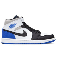 Air Jordan 1 Mid "Royal Black Toe" - Black/White/Blue