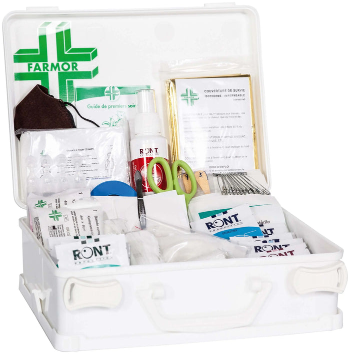 Emergency box for 6 to 8 people with wall support - Farmor - My Podologie