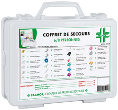 Emergency box for 6 to 8 people with wall support - Farmor - My Podologie