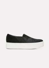 Warren Pony Hair Sneaker - Black