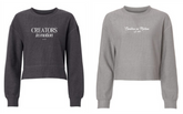 Women's Tagline Ribbed Crop Boxy Pullover