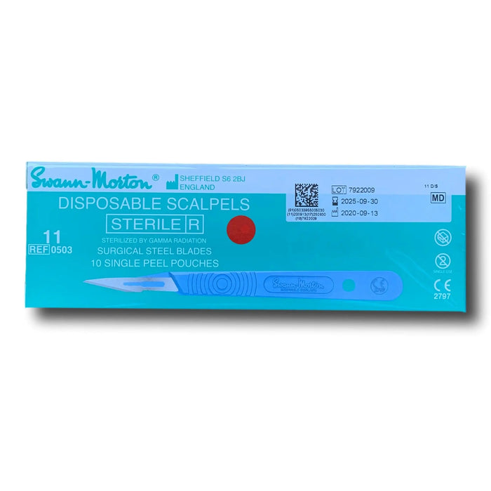 10 sterile single-use scalpels - Swann-Morton - My Podologie