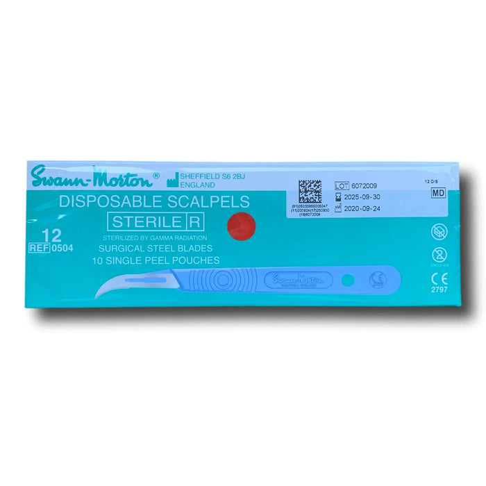 10 sterile single-use scalpels - Swann-Morton - My Podologie