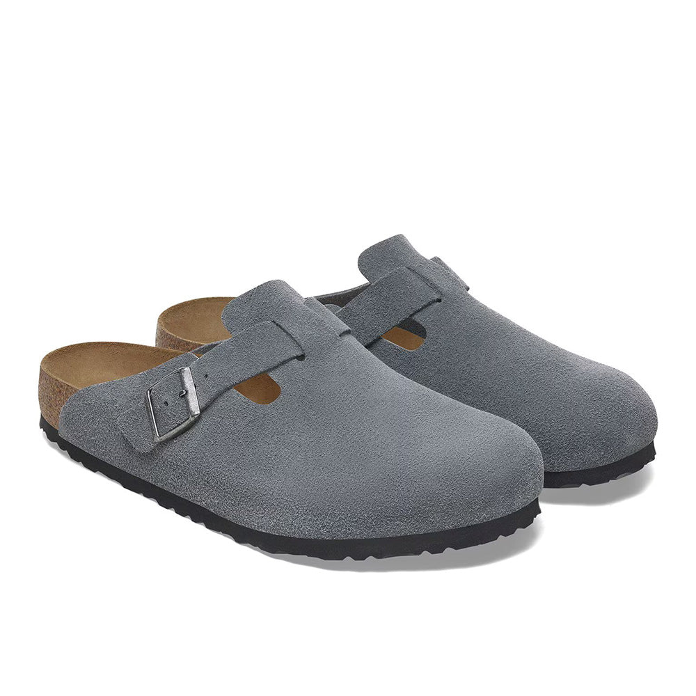 Birkenstock Boston BS Suede "Basalt Grey"