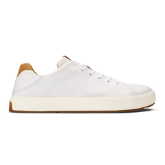 Olukai Bright White Lae'ahi Li 'Ili Men's Waterproof Leather Sneakers 10455-WBWB