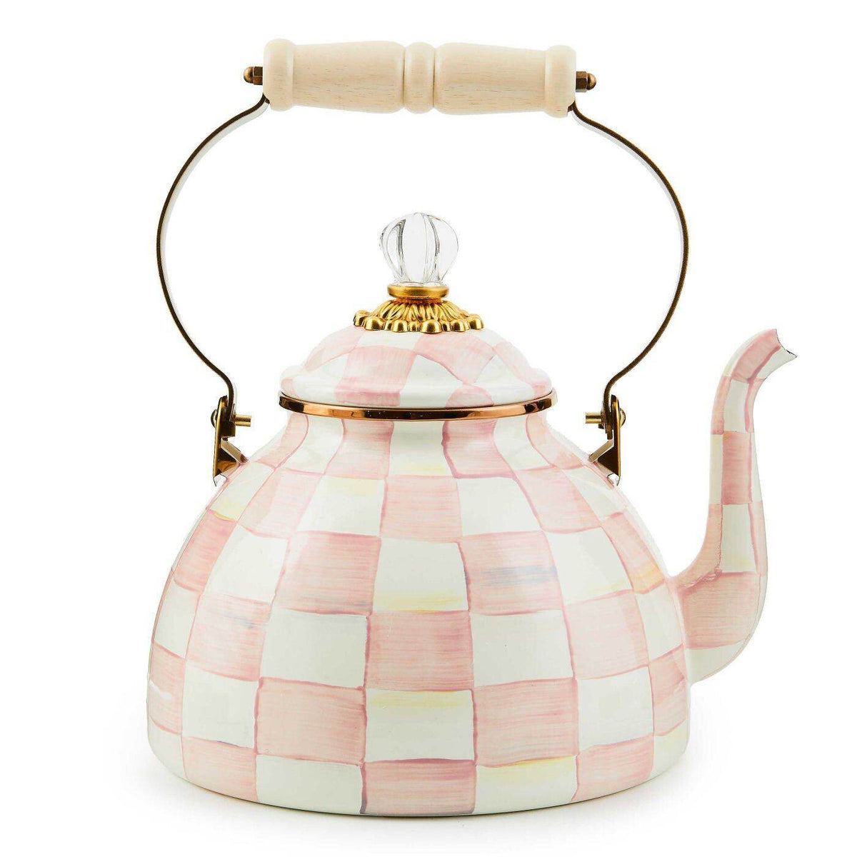 New Rosy Check Enamel Tea Kettle 2.84L