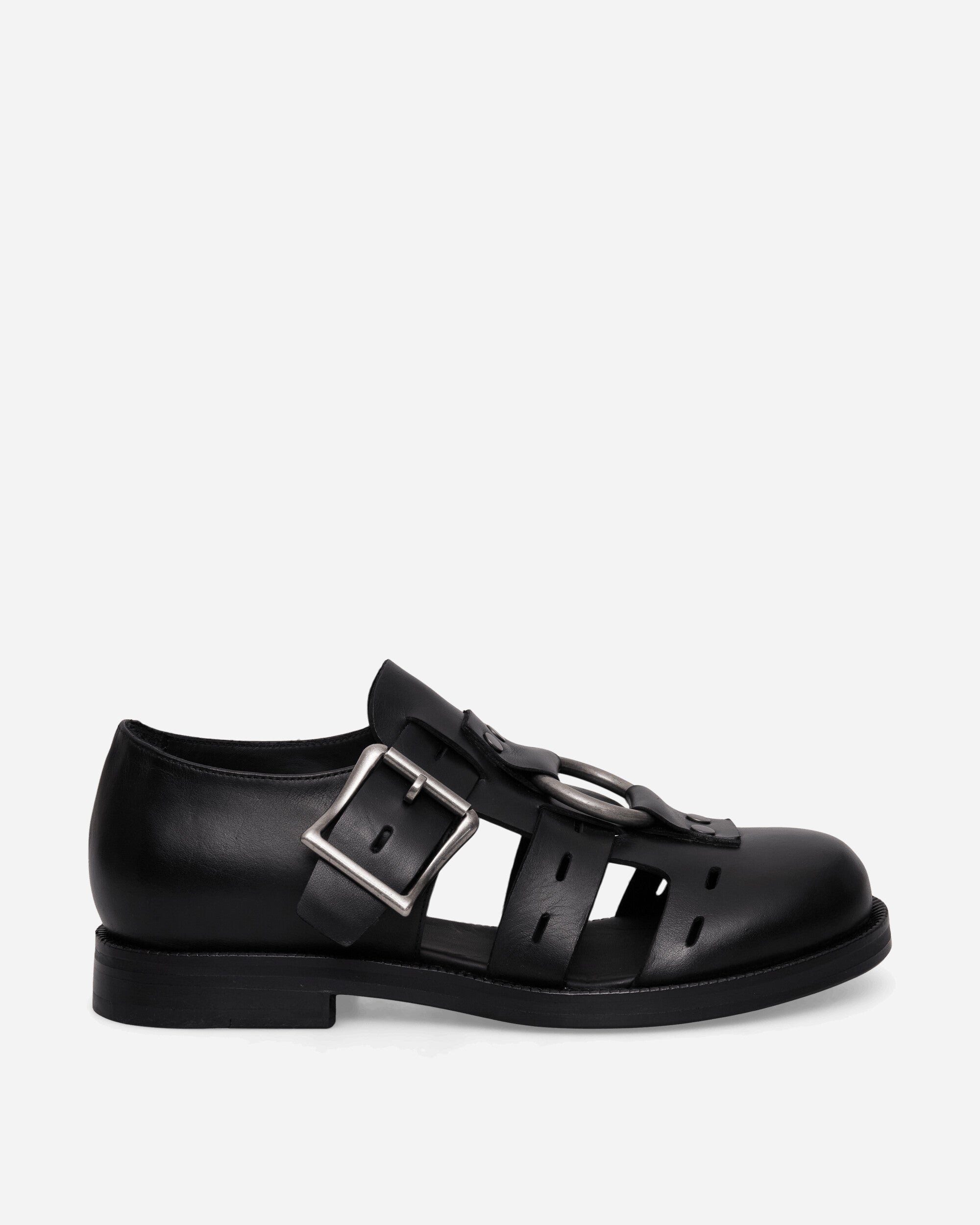 Bondage Belt Sandals Black