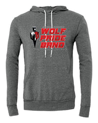 Deep Heather Wolf Pride Band Hoodie