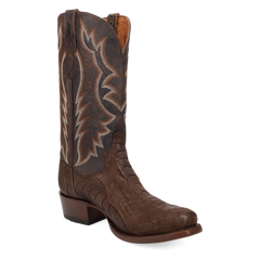 DanPost Brown/Brown Anders Ostrich Leg Men's 13 inch 7-Toe Boots DP3103