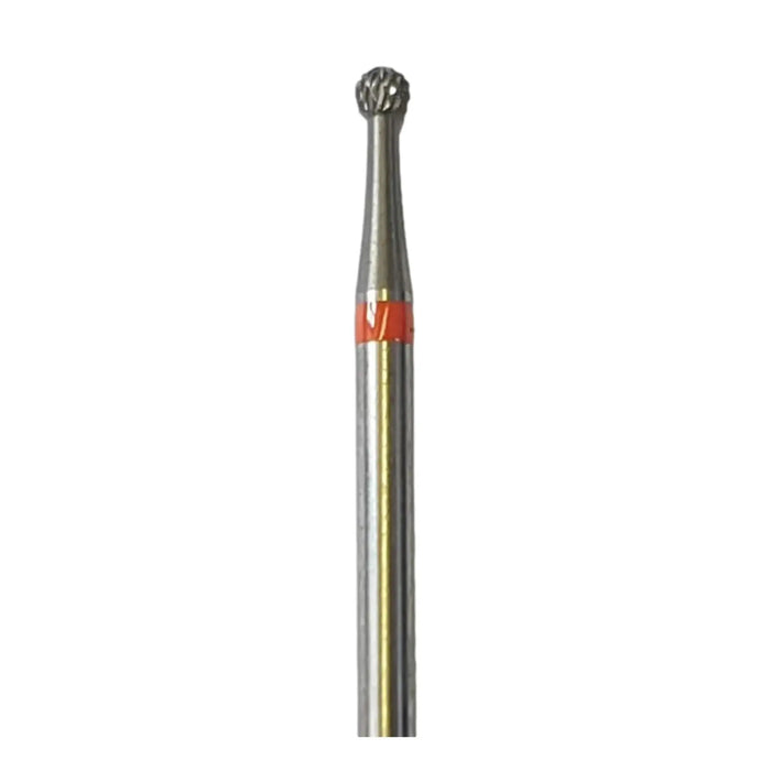 Bur E7120 Tungsten carbide - Abrasion and finishing of fine nails - Fine cross teeth - Ball shape - 2.3 mm - My Podologie