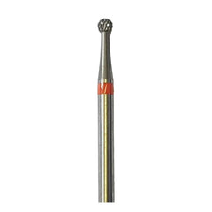 Bur E7120 Tungsten carbide - Abrasion and finishing of fine nails - Fine cross teeth - Ball shape - 2.3 mm - My Podologie