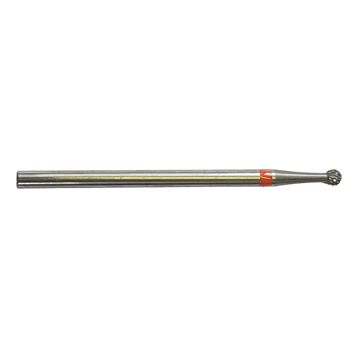 Bur E7120 Tungsten carbide - Abrasion and finishing of fine nails - Fine cross teeth - Ball shape - 2.3 mm - My Podologie