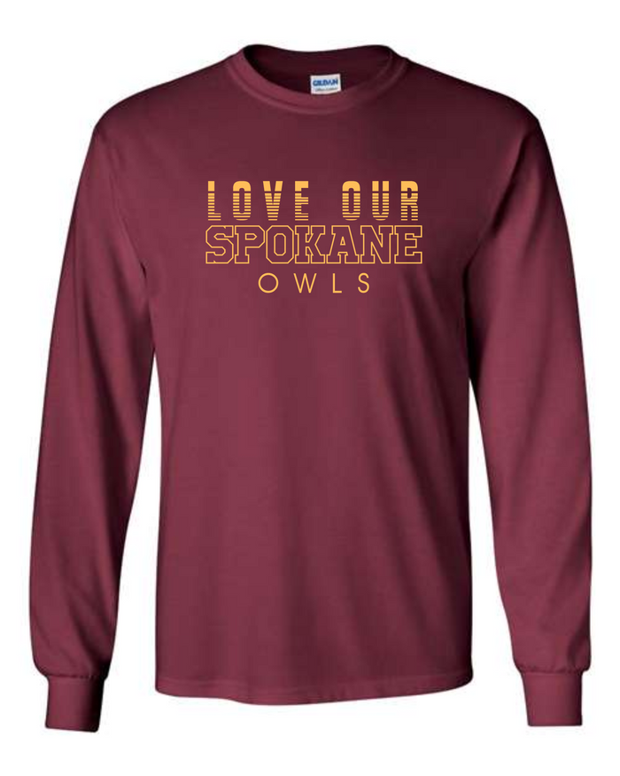 Long Sleeve Love Our Spokane Owls Tee