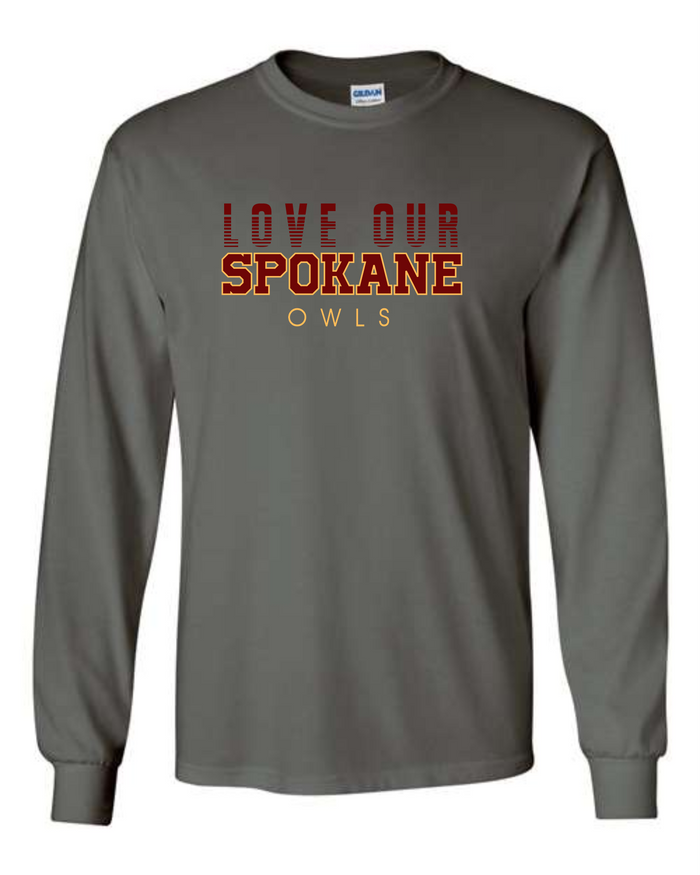 Long Sleeve Love Our Spokane Owls Tee