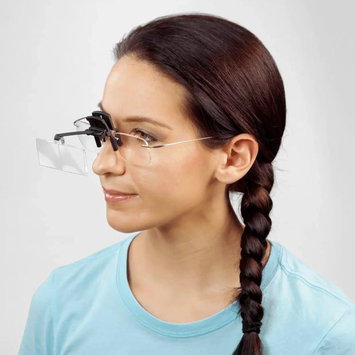 Magnifying glass to clip on glasses with 4 magnifying glasses - Ruck Ruck
