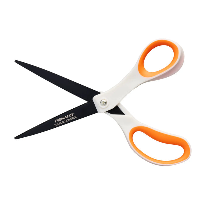 Non-stick metal scissors - White / Orange - 21 cm - Fiskars - My Podologie