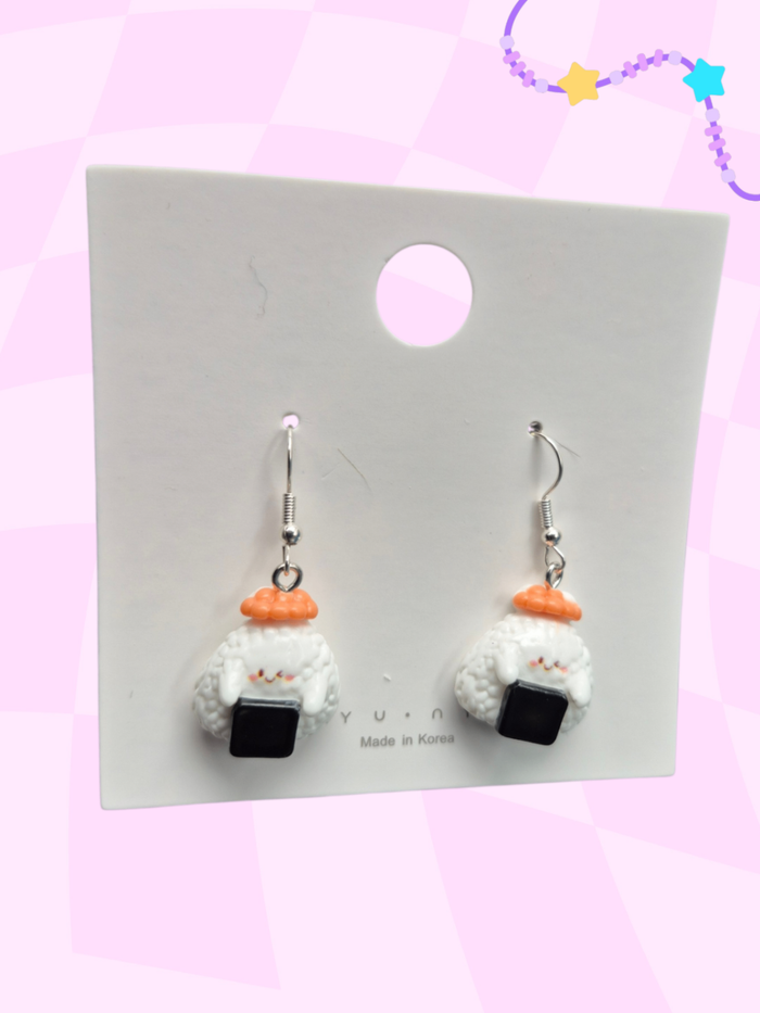 Rice ball earrings