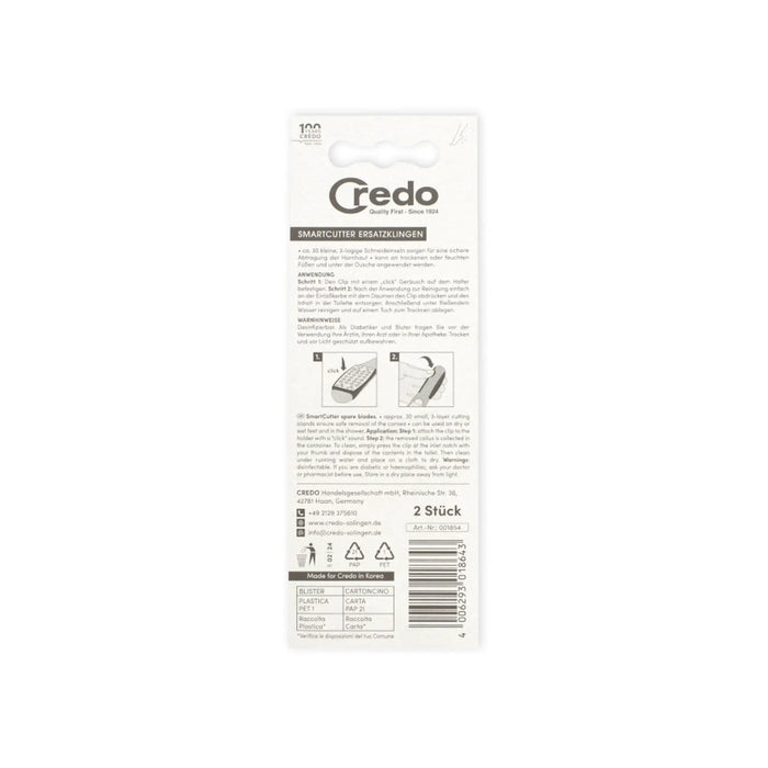 Set of 2 heads for very practical callus planes - Easy to clean - Credo Credo
