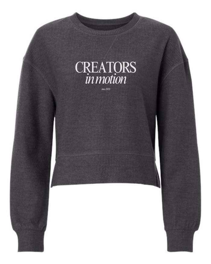 Women's Tagline Ribbed Crop Boxy Pullover